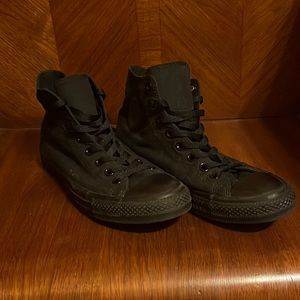 Black high top converse
